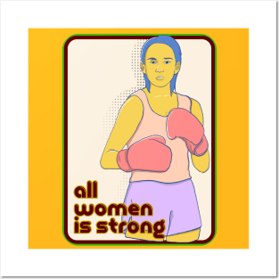 Boxing Woman Posters and Art